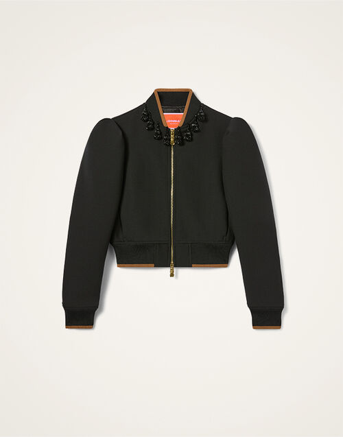 La DoubleJ Bon Bon Bomber Solid Black JAC0186WOL024SOLIDBL01