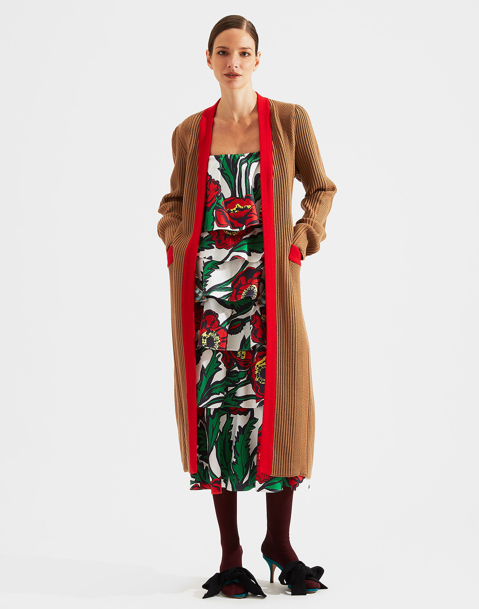 LaDoubleJ Tosca Dress Big Blooms Bianco DRE0173COT001PFI0003