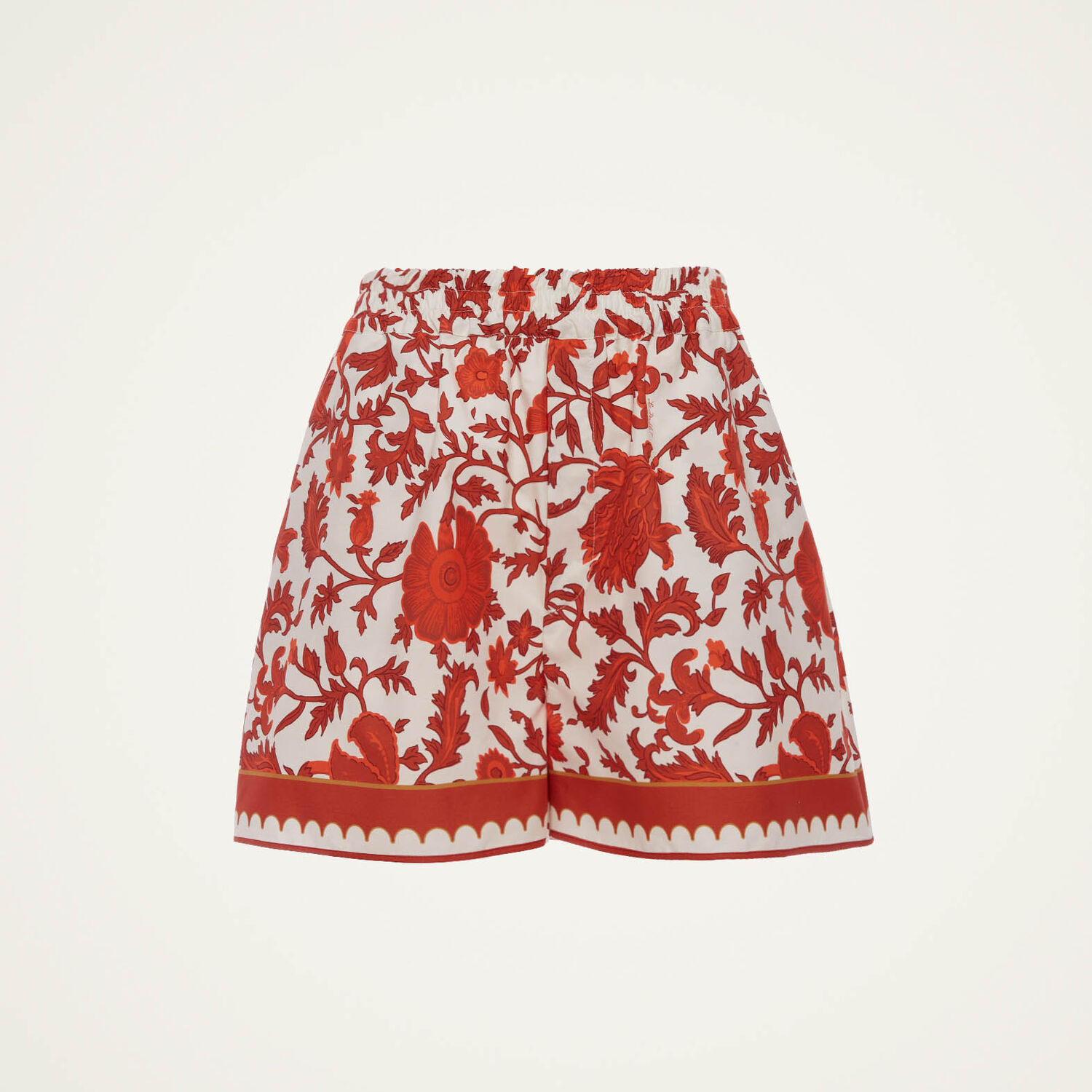 La Doublej Pull-up Shorts In Dragonflower Mini Red