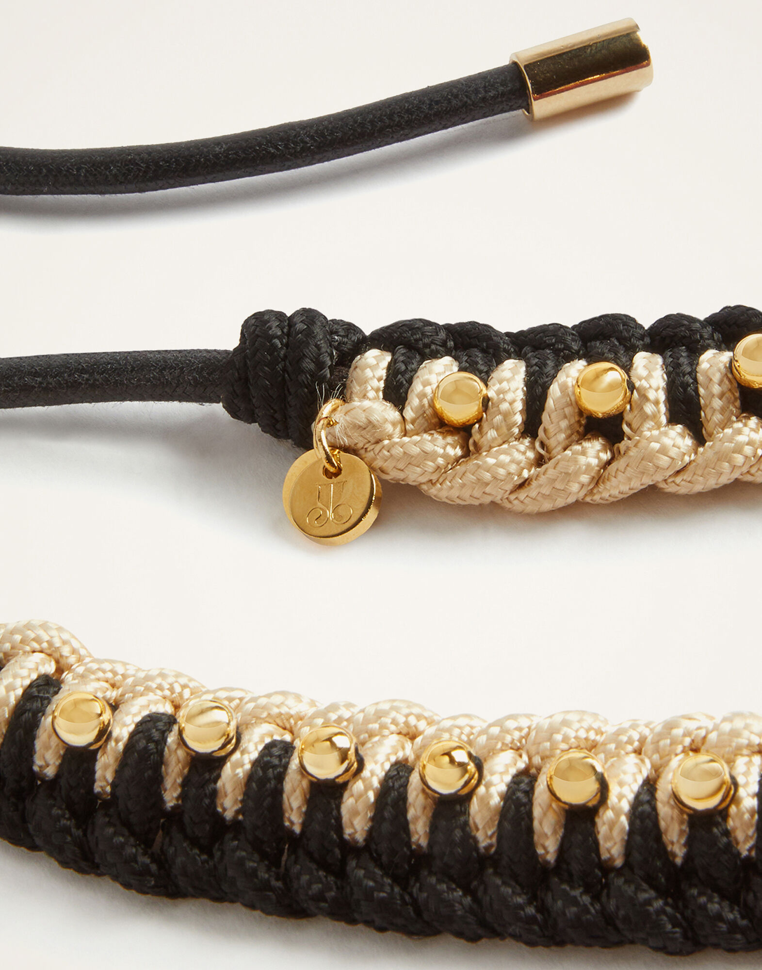 La DoubleJ Better Together Belt Bicolor Black & Ivory BEL0011ROP001VA361BL01