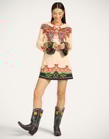 La DoubleJ Mini Supremes Swing Dress La DoubleJ Mini Supremes Swing Dress Mariposa Placée Ivory DRE0619VIS011MAR07WH04