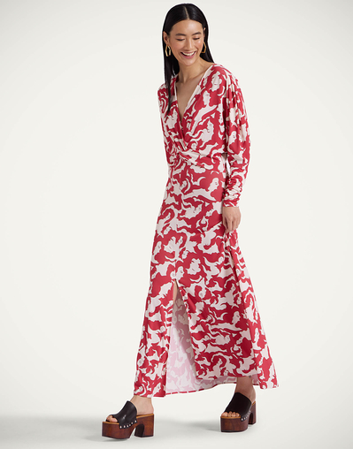x lady dress Georgette Gown X Lady Dress X LADY GEORGETTE WITH SLEEVES FRILL PETAL GOWN
