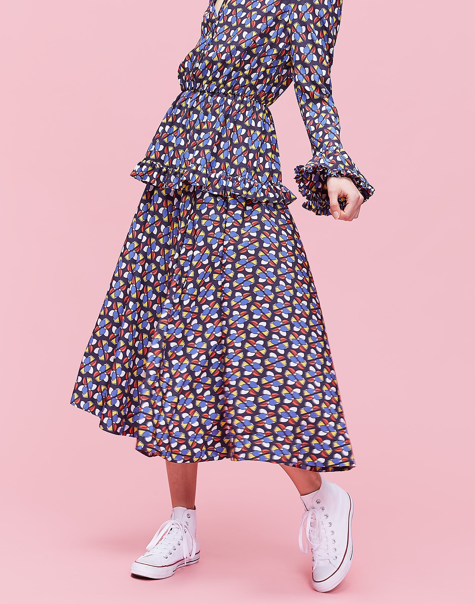 LaDoubleJ Circle Skirt Pinwheel SKI0019SPO001PIW0001