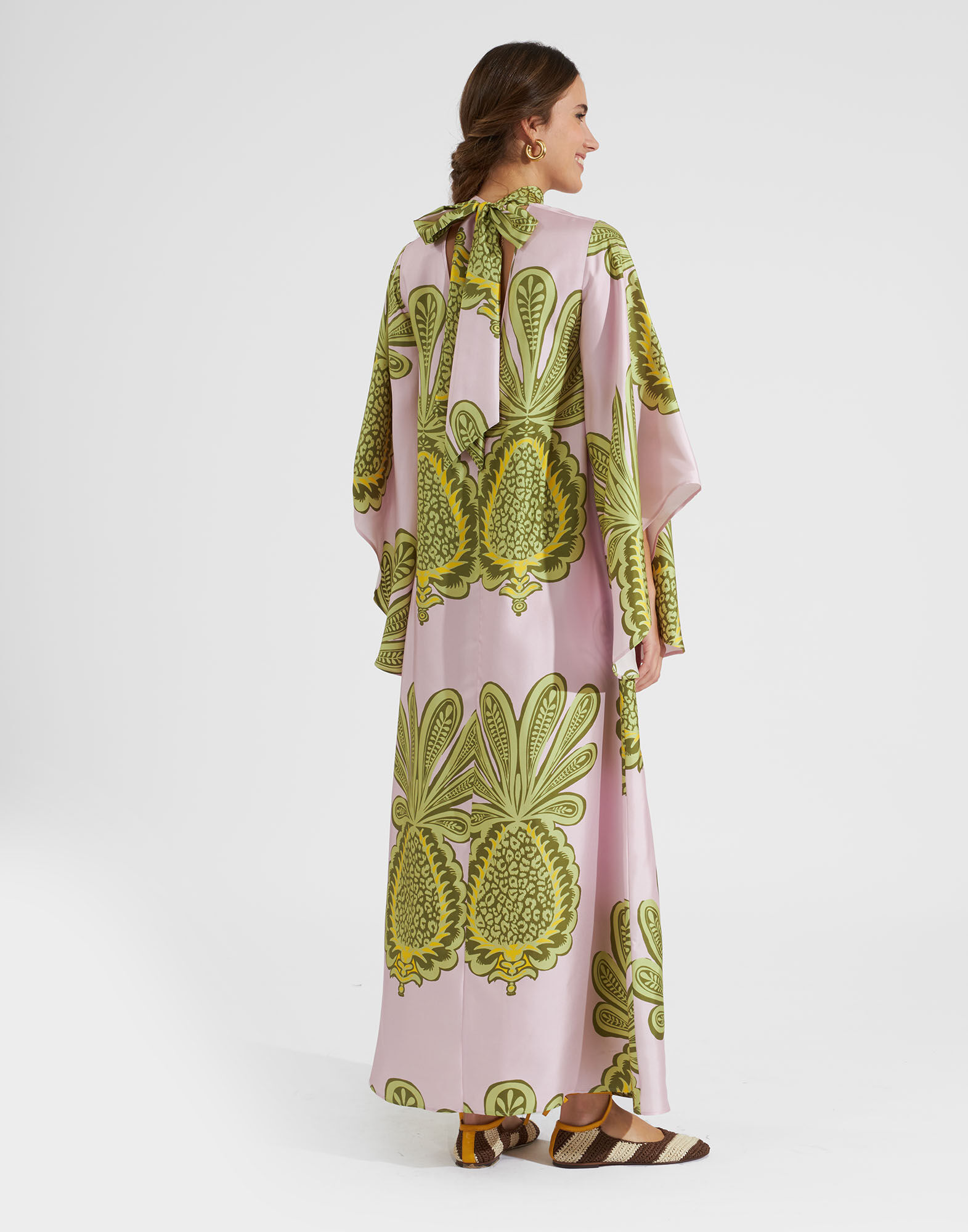 La DoubleJ Magnifico Dress Big Pineapple Pink DRE0212SIL001PNP01PI01