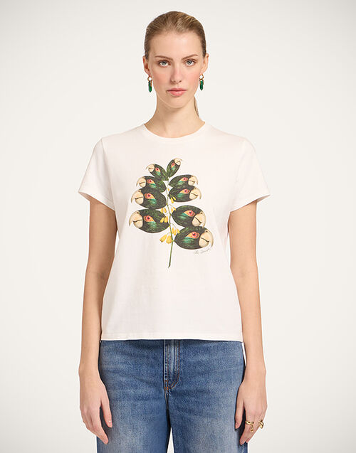 La DoubleJ High Tee Shirt Parrotstem Ecru TSH0069JER079PAS02BR05