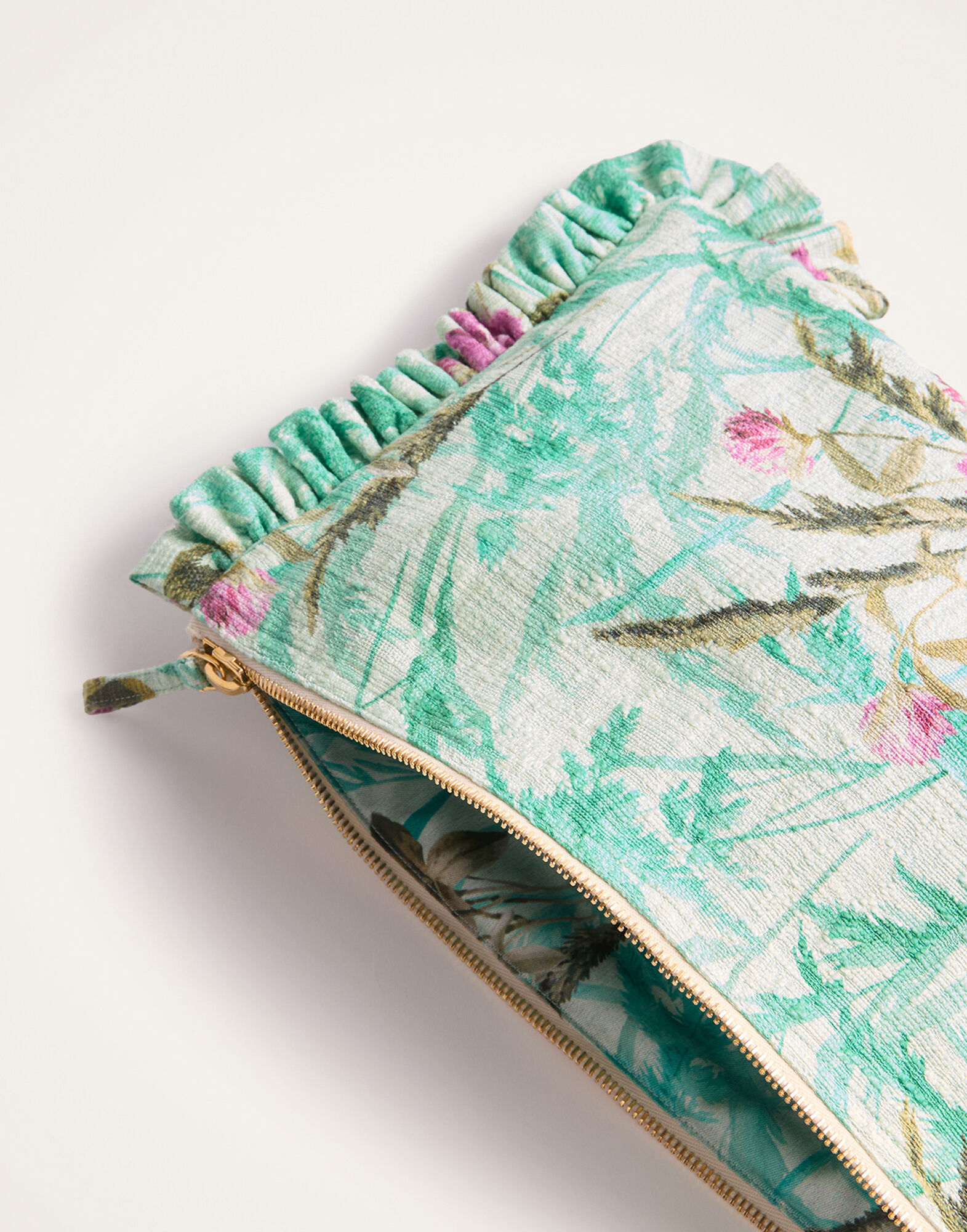 La DoubleJ Hand Pochette Heath Mint BAG0059COT005HEA01GR11