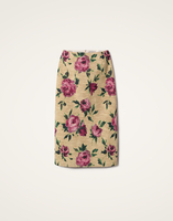 La DoubleJ Pencil Skirt La DoubleJ Pencil Skirt Roses Light Beige SKI0011COT069ROS06BR01