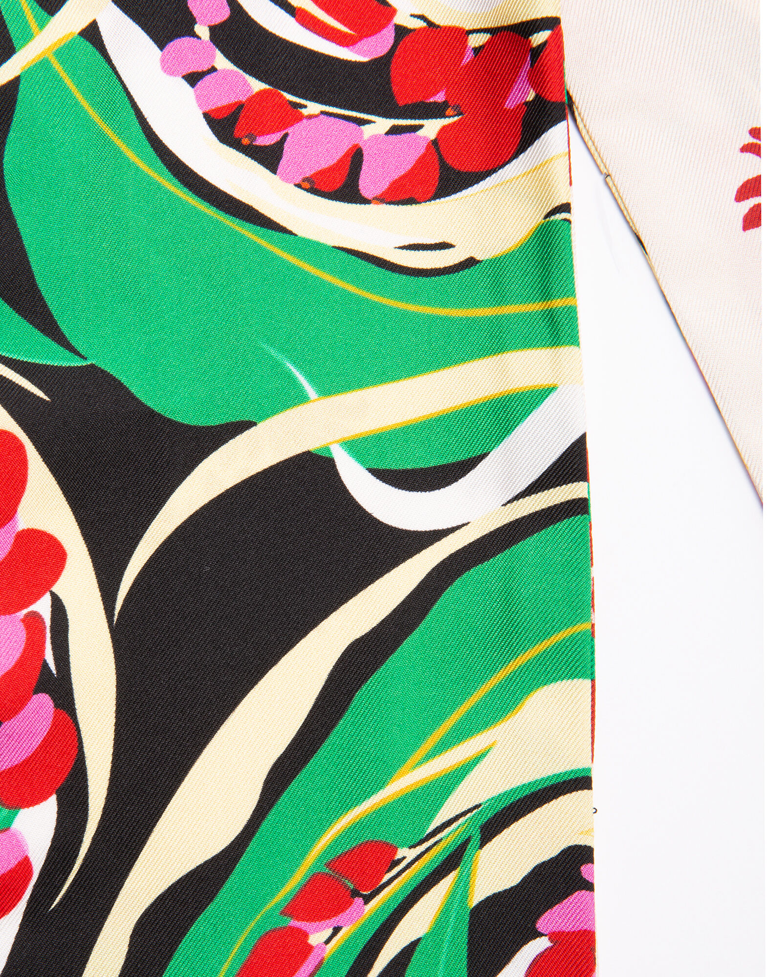 LaDoubleJ Flapper Tight Double Scarf Windy Flowers/Margherite Bianco SCA0012SIL001VAR0016