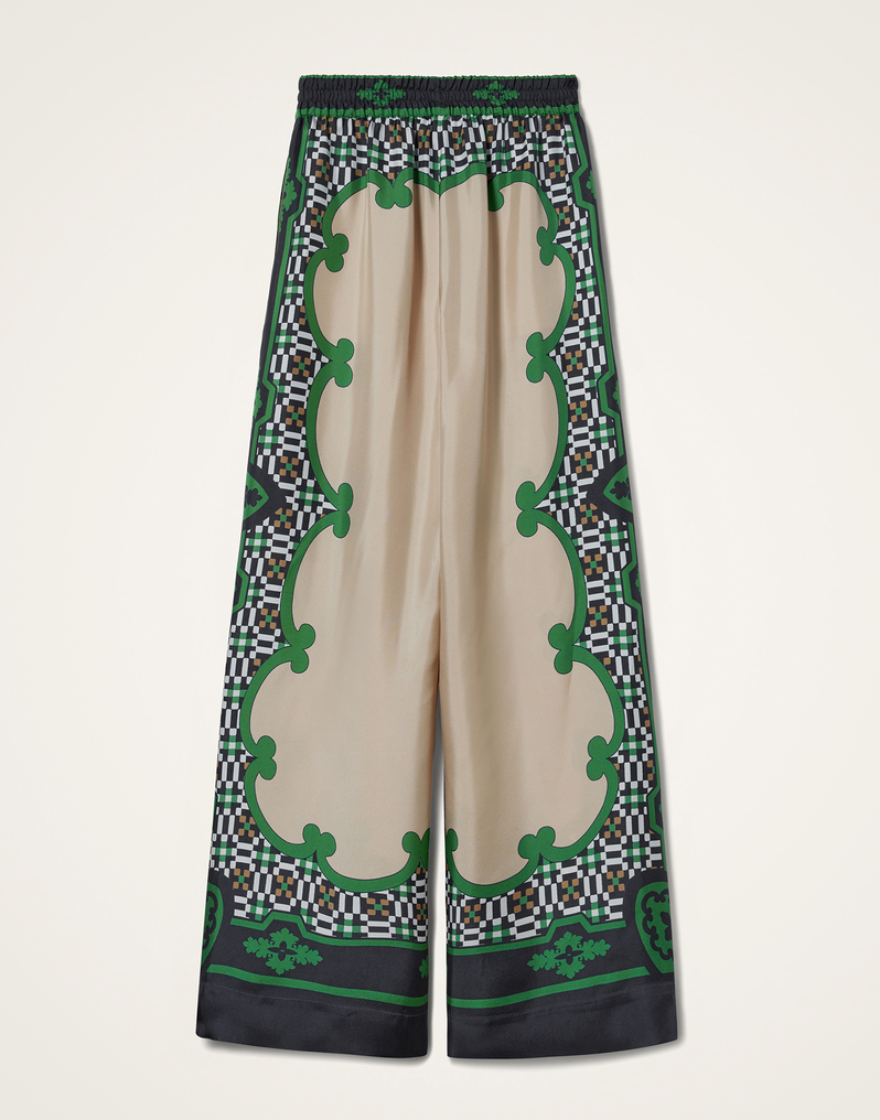 La DoubleJ Palazzo Pants La DoubleJ Palazzo Pants Mariposa Placée Green TRO0026SIL006MAR07GR02