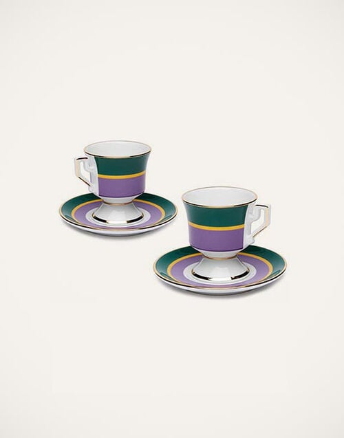 La DoubleJ Espresso Cup & Saucer Set of 2 La DoubleJ Espresso Cup & Saucer Set of 2 Rainbow Viola DIS0007CER001RAI0007