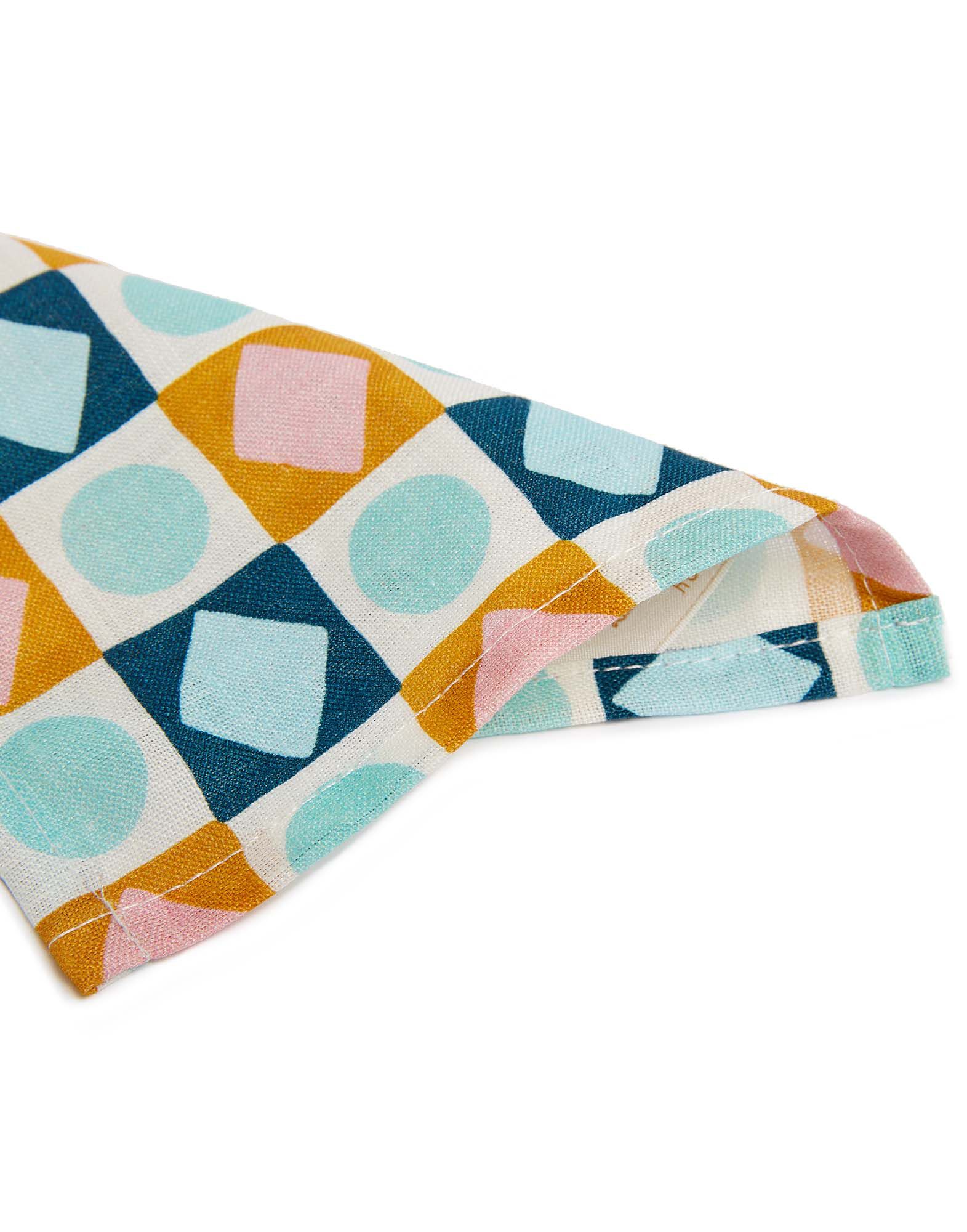 La DoubleJ Small Napkins Set Of 4 Diamond Dots NAP0005LIN004CHA0004