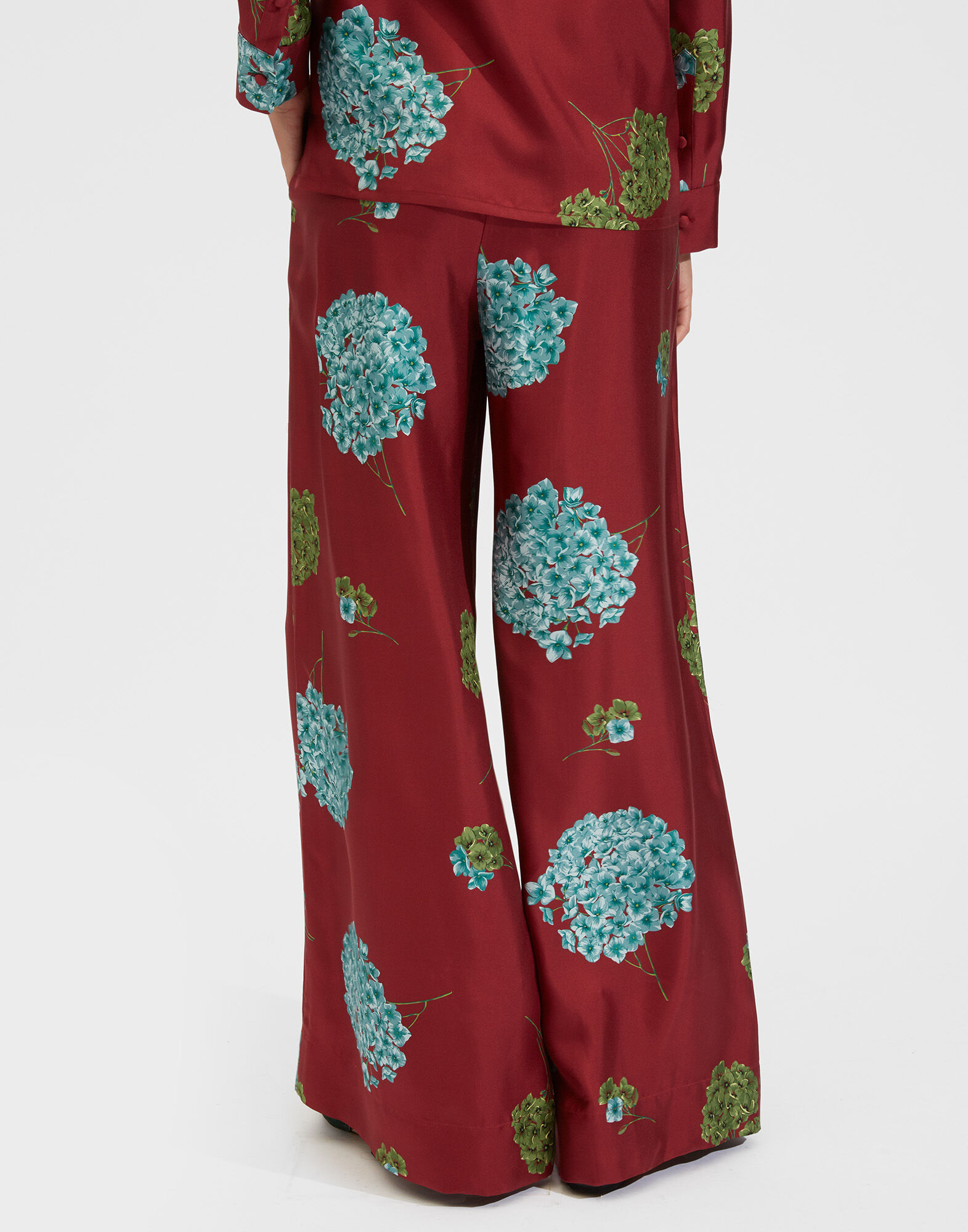 La DoubleJ Palazzo Pants Ortensia Bordeaux TRO0003SIL001ORT0004