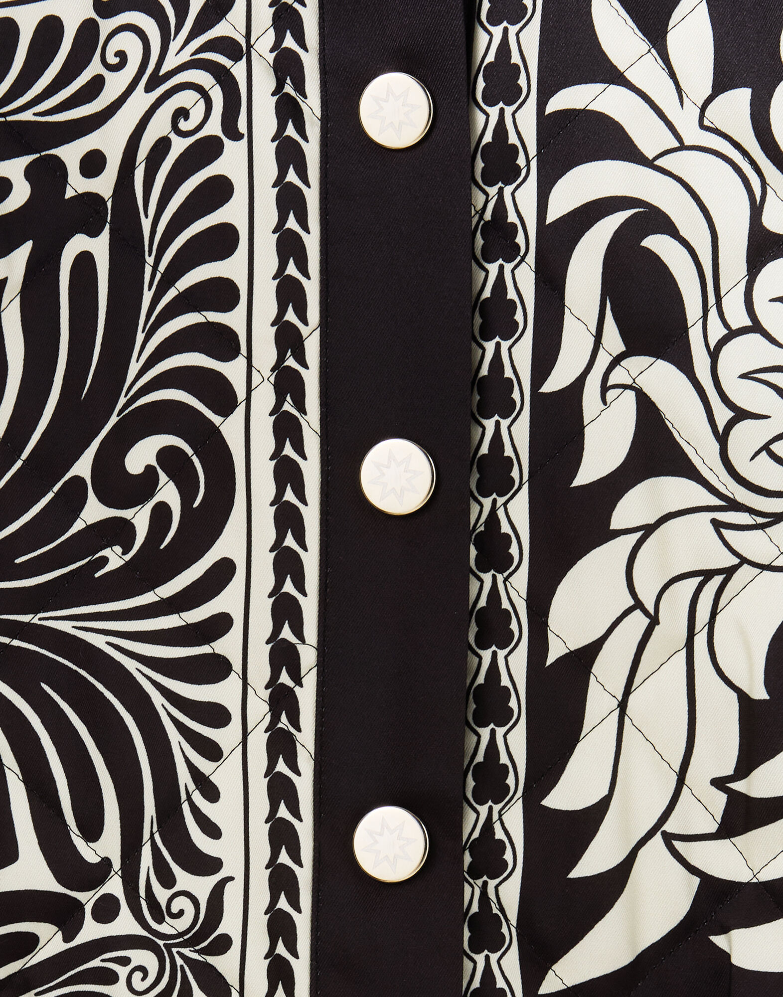 La DoubleJ Iris Shirt Jacket Mix Tiles Plac&eacute;e Black JAC0090POL002MIX01BL01