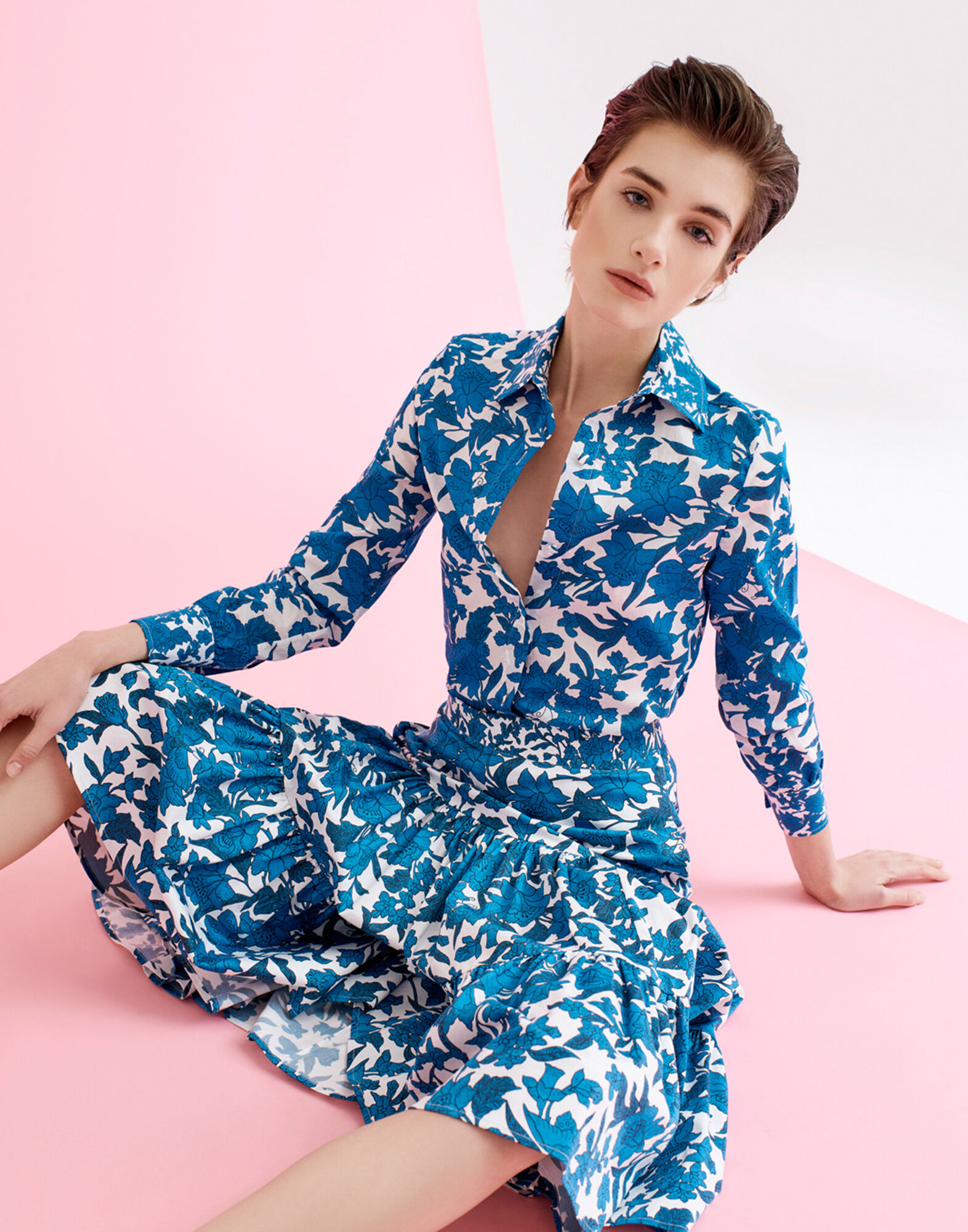 LaDoubleJ Voile Shirt Lilium Blu SHI0007COT003LIL0002