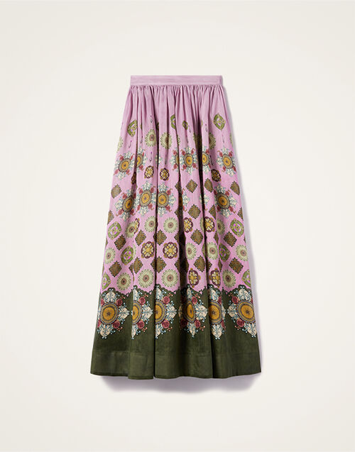 La DoubleJ Palme D'Or Skirt Nucleus Placée Dusty Pink SKI0172LIN010NUC06PI10