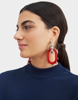 La DoubleJ Nefertiti Double Earrings La DoubleJ Nefertiti Double Earrings Red EAR0040POL004SOLIDRE01