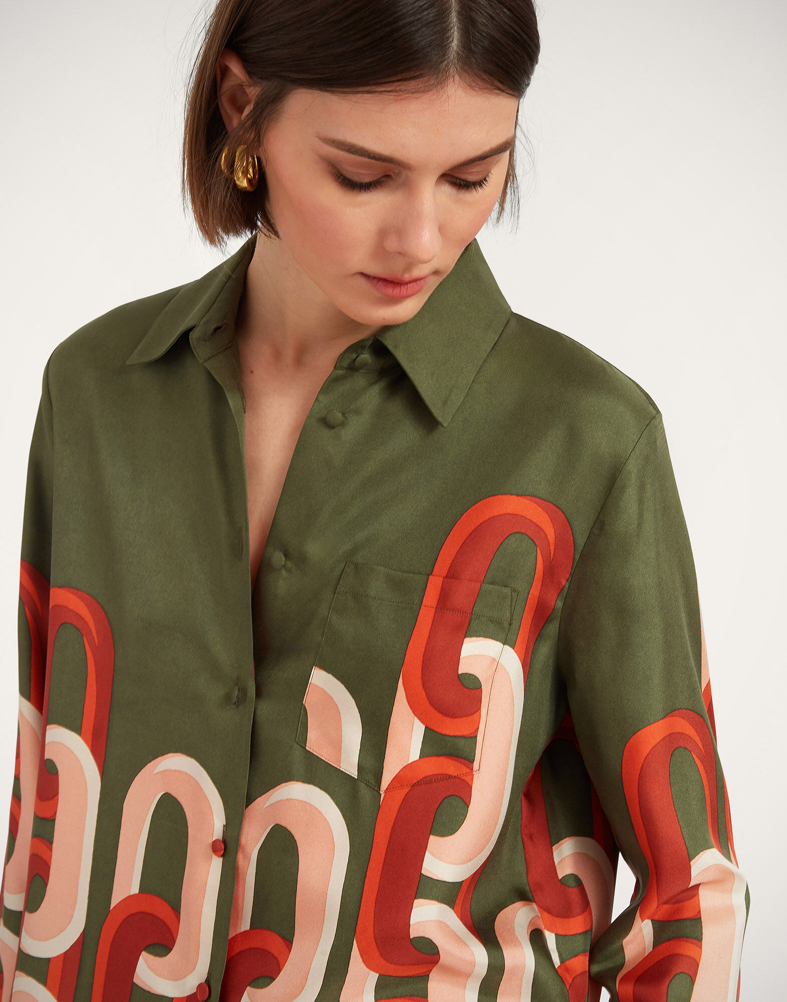 La DoubleJ Boy Shirt Prometheus Plac&eacute;e Camouflage SHI0001SIL001EUS02GR08