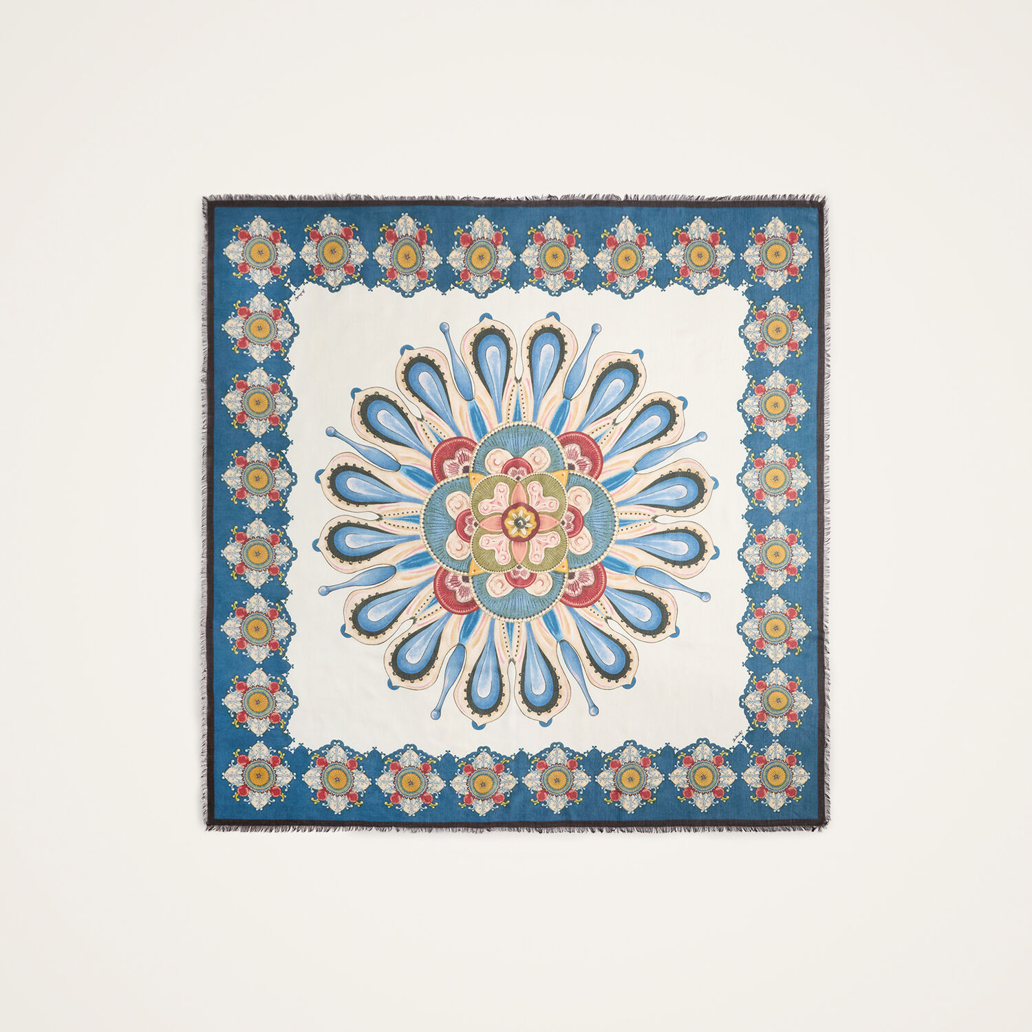 La Doublej Square Scarf In Nucleus Placée Blue
