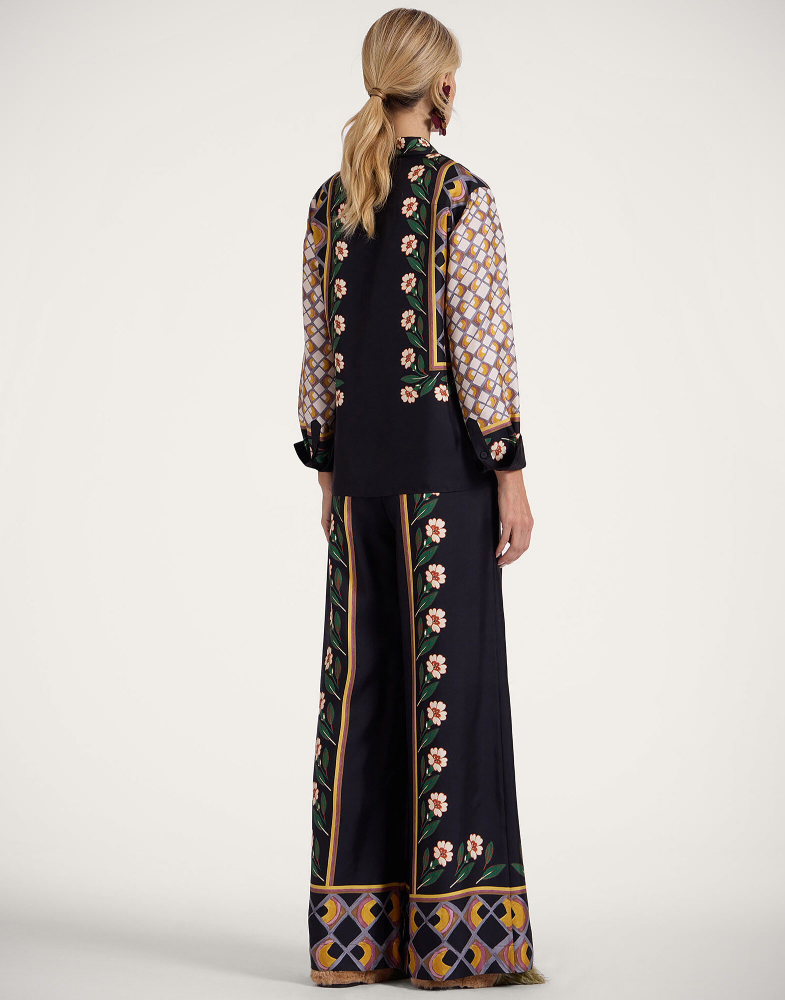 Palazzo Pants in Dazed Placée Black for Women | La DoubleJ