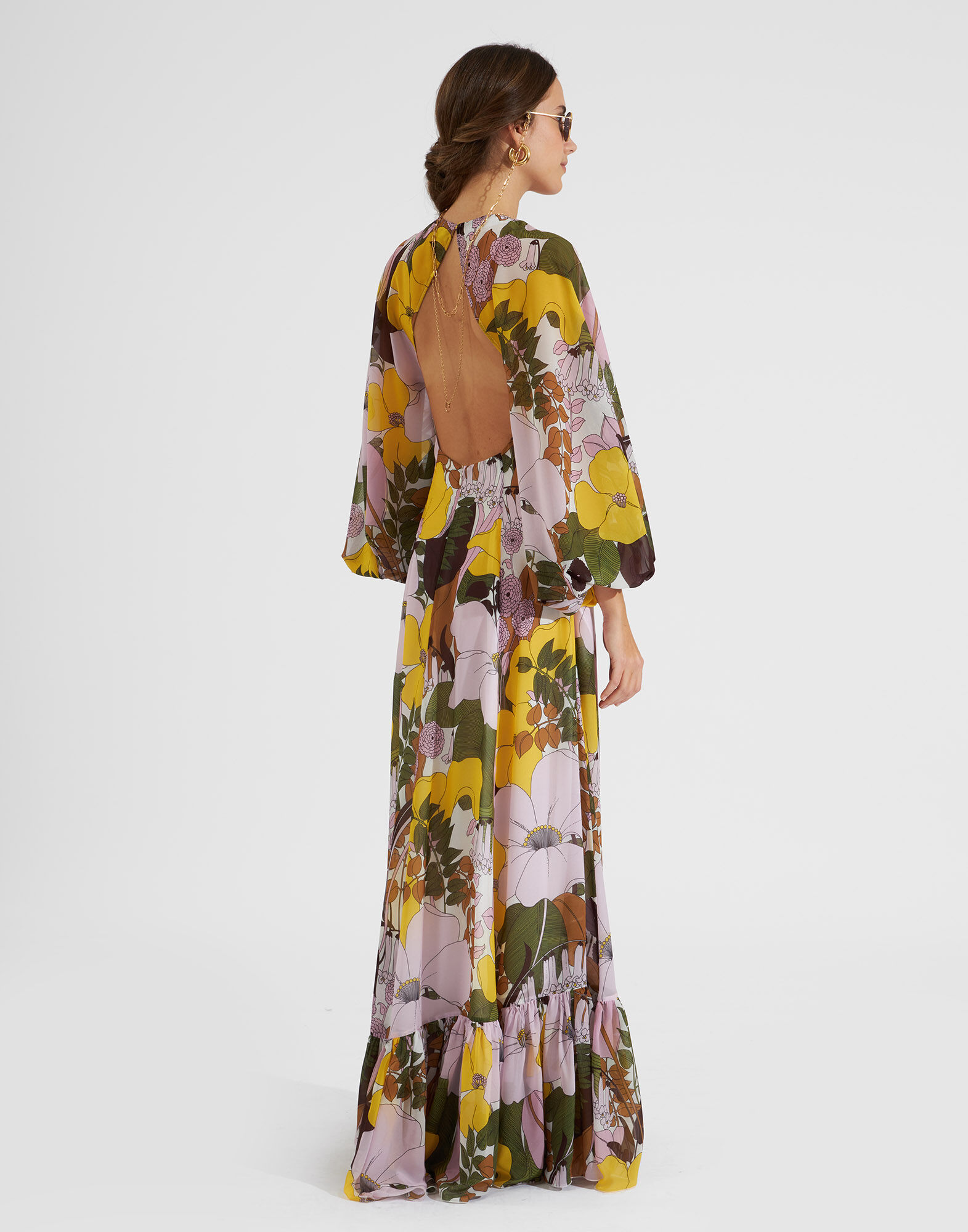 La DoubleJ Eve Dress Big Flower Rose DRE0555CHF001BFL03PI01