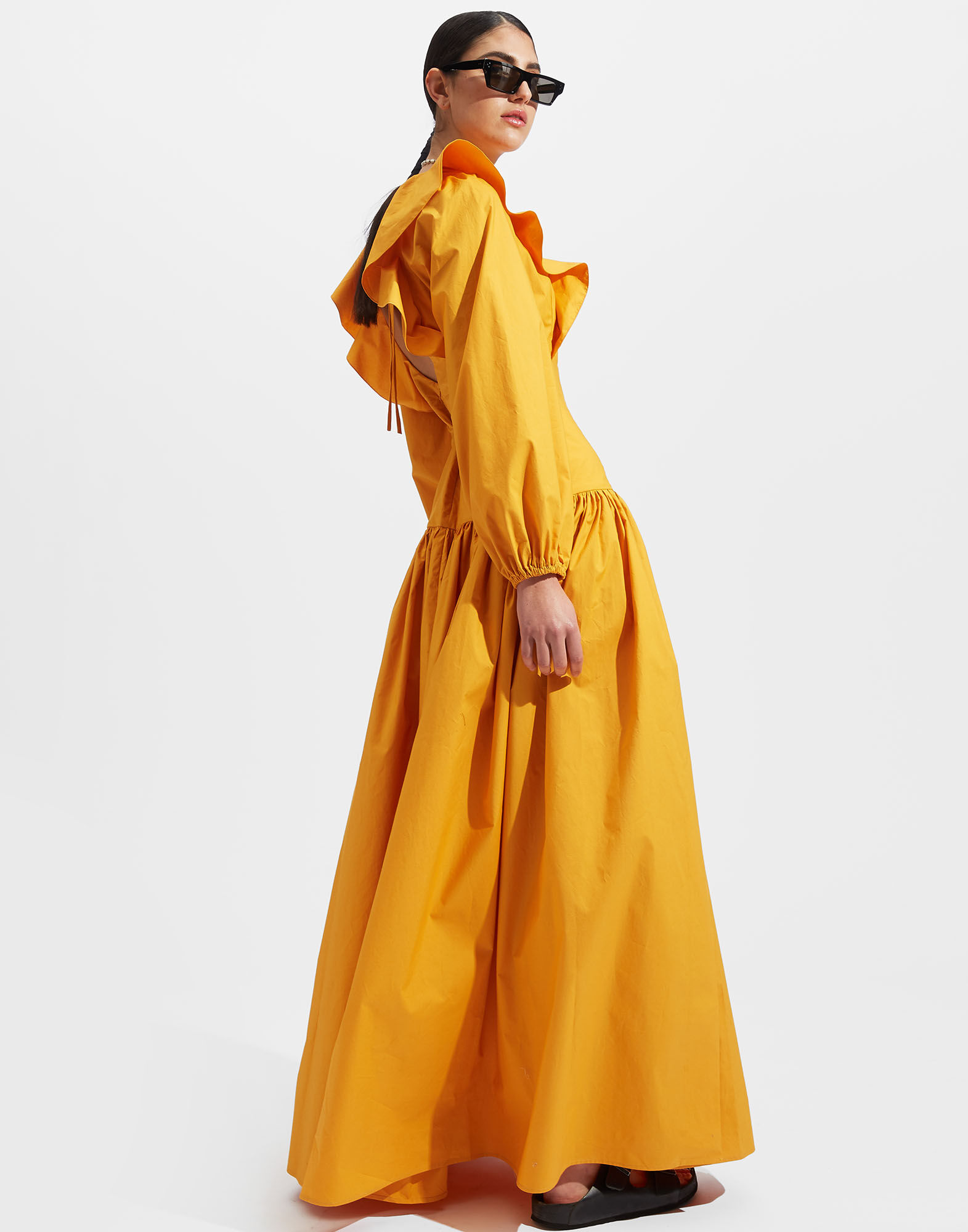 La DoubleJ Abito Della Vita Dress Solid Yellow DRE0343COT001MAR0003