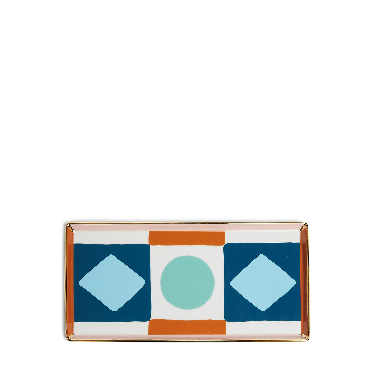 La Doublej Aperitivo Diamond Dots Porcelain Tray In Diamond Dots
