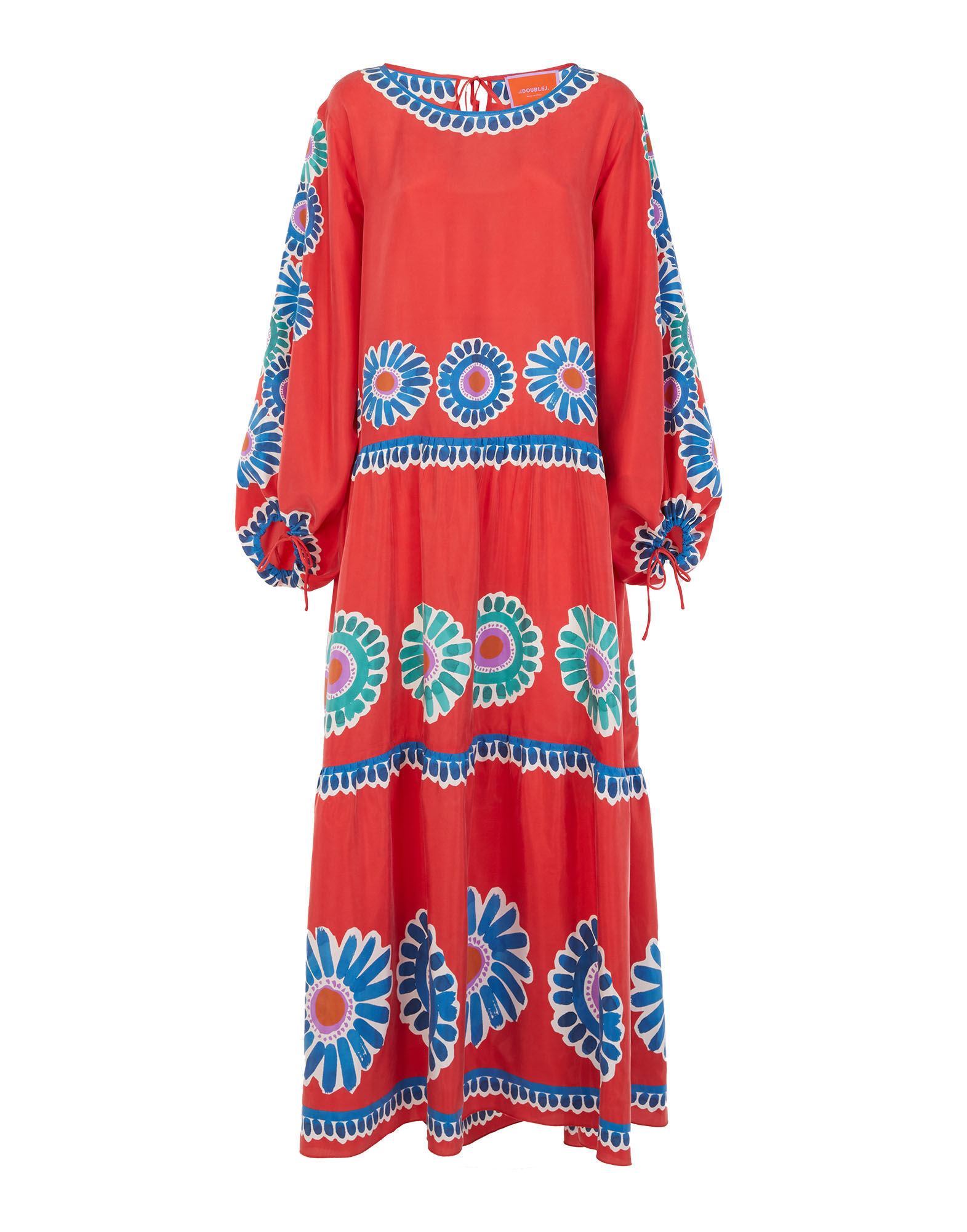 La DoubleJ Vesta Dress Daisy Plac&eacute;e Red DRE0302SIL009DAY0007