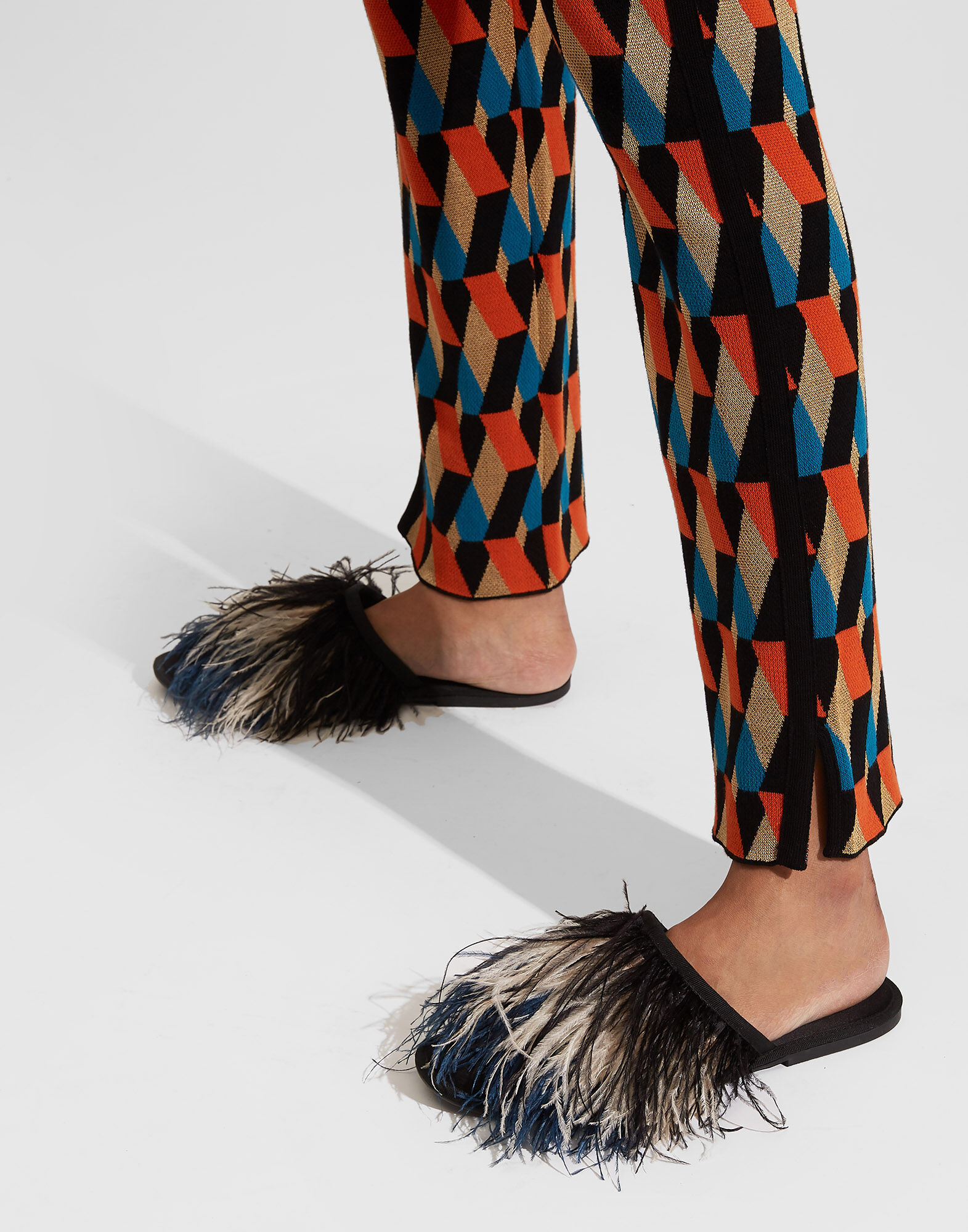 La DoubleJ Knit Leisure Joggers Diamond Nero TRO0045KNI044VAR0080