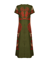 La DoubleJ Swing Dress La DoubleJ Swing Dress Kerylos Placée Dark Green DRE0128SIL006KER01GR03