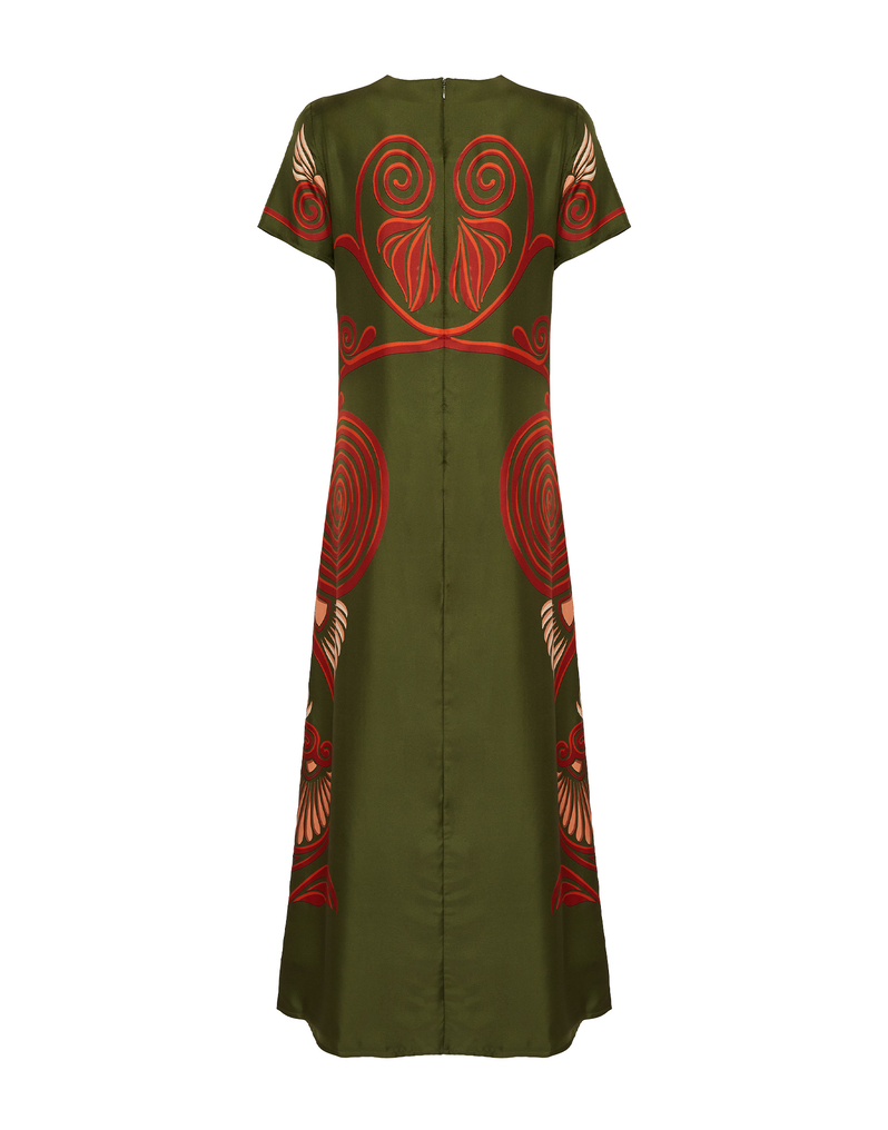 La DoubleJ Swing Dress La DoubleJ Swing Dress Kerylos Placée Dark Green DRE0128SIL006KER01GR03
