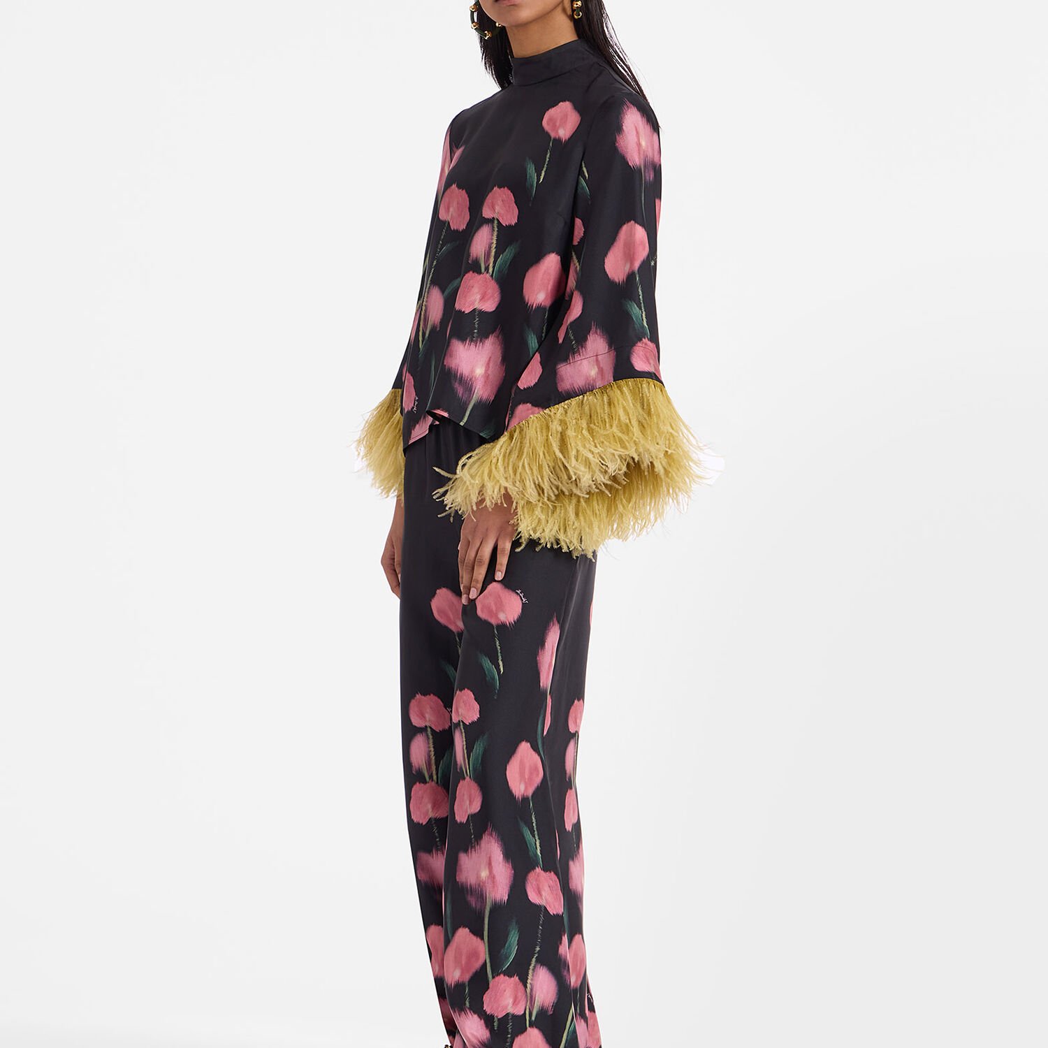 Shop La Doublej Make An Exit Top In Anthurium Black