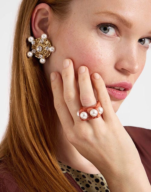 La DoubleJ Nefertiti Ring La DoubleJ Nefertiti Ring Solid Pink RIN0007POL007SOLIDPI01