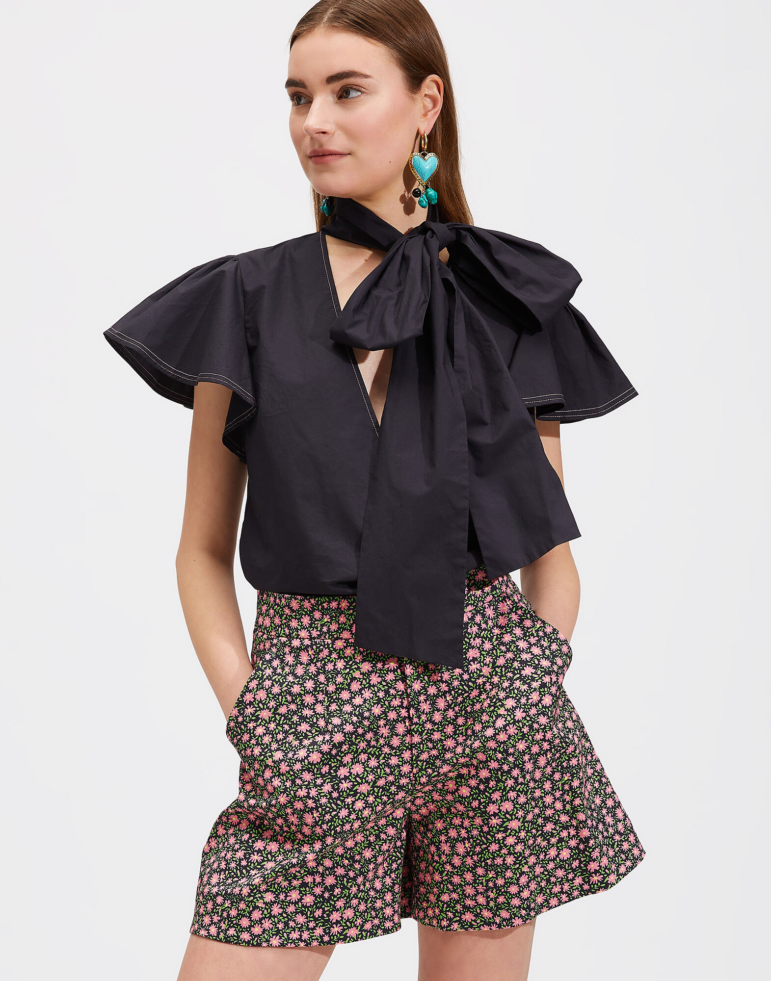 LaDoubleJ Lou Lou Shirt Solid Black SHI0048COT001BLA0001