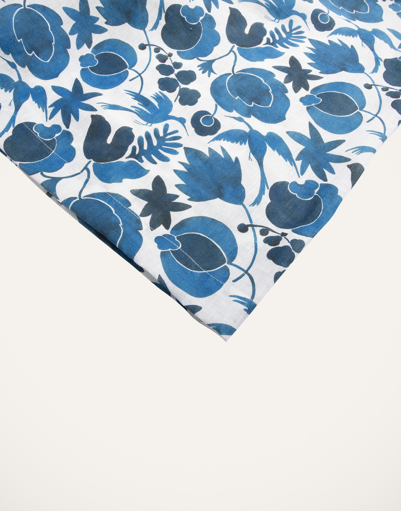 La DoubleJ Small Tablecloth La DoubleJ Small Tablecloth Wildbird Blu TBC0001LIN001CER0001