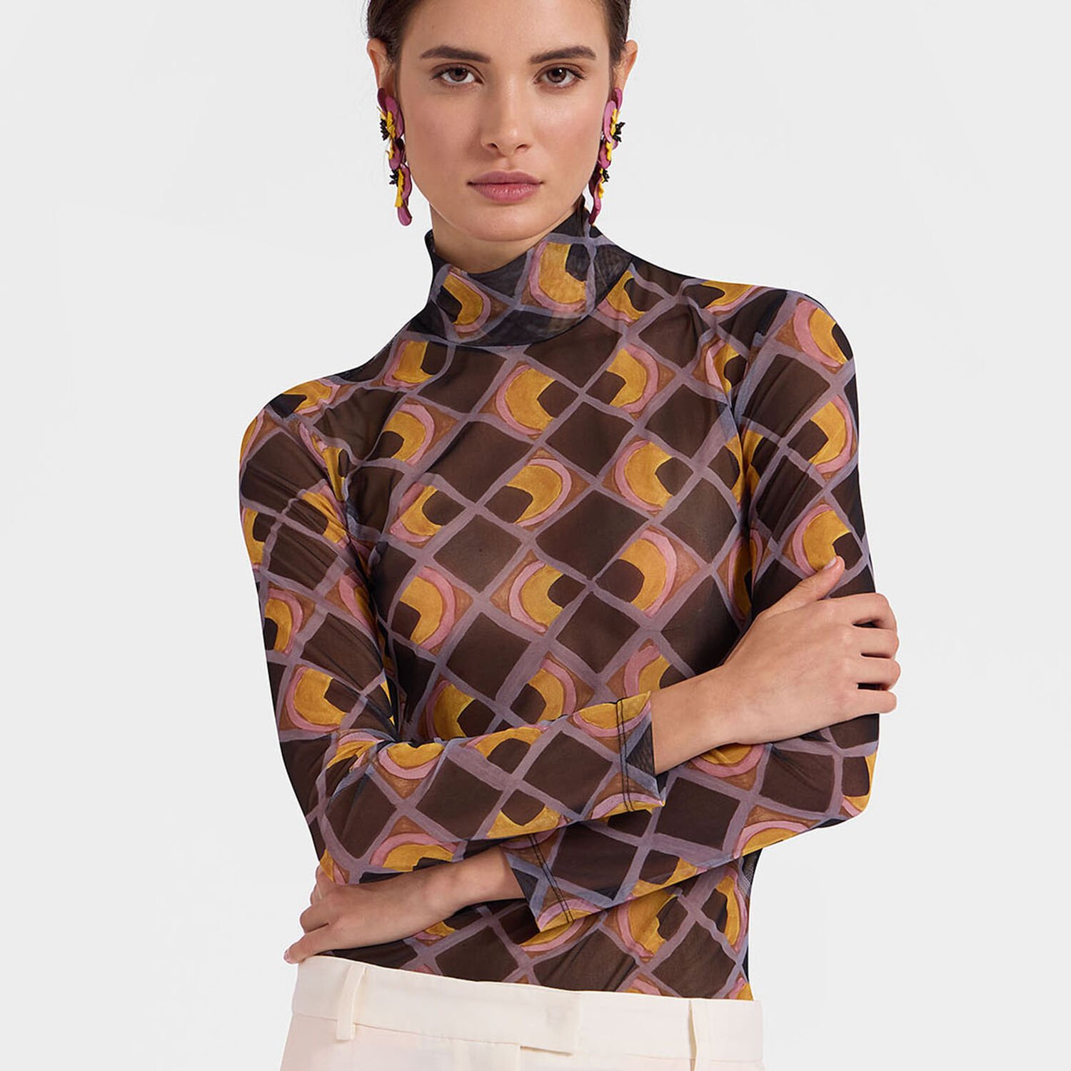 La Doublej Turtleneck In Half-light Black