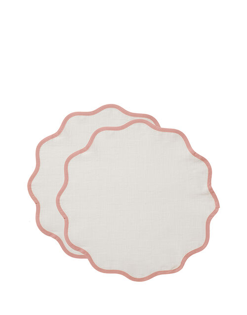 LaDoubleJ Cloud Placemat Set of 2 Pink TBM0003COT005RAI0015