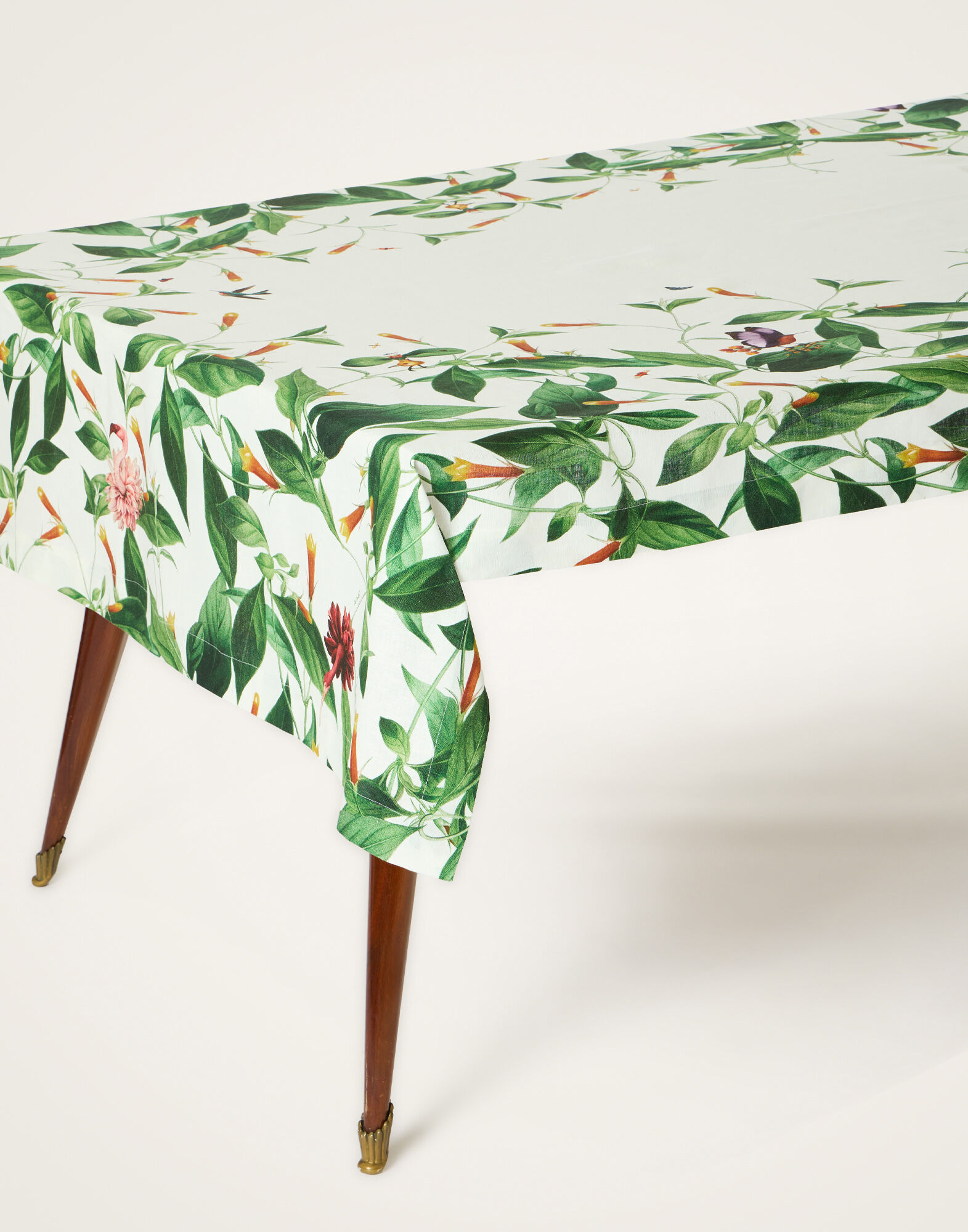La DoubleJ Large Tablecloth Bosco Blooms Green TBC0018LIN008BOS02GR02
