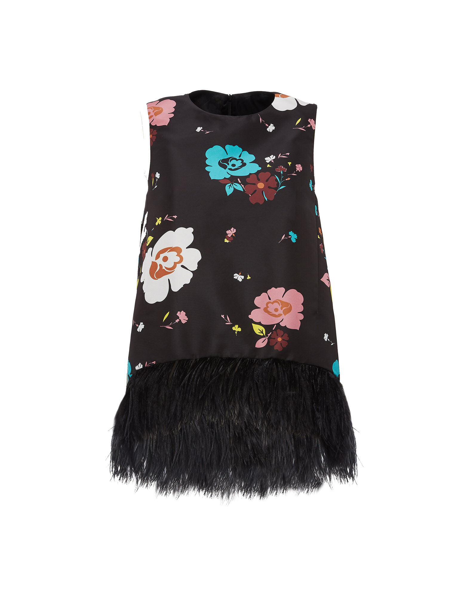 LaDoubleJ La Scala Top (With Feathers) Giardino Nero TOP0013FAI001GIA0002