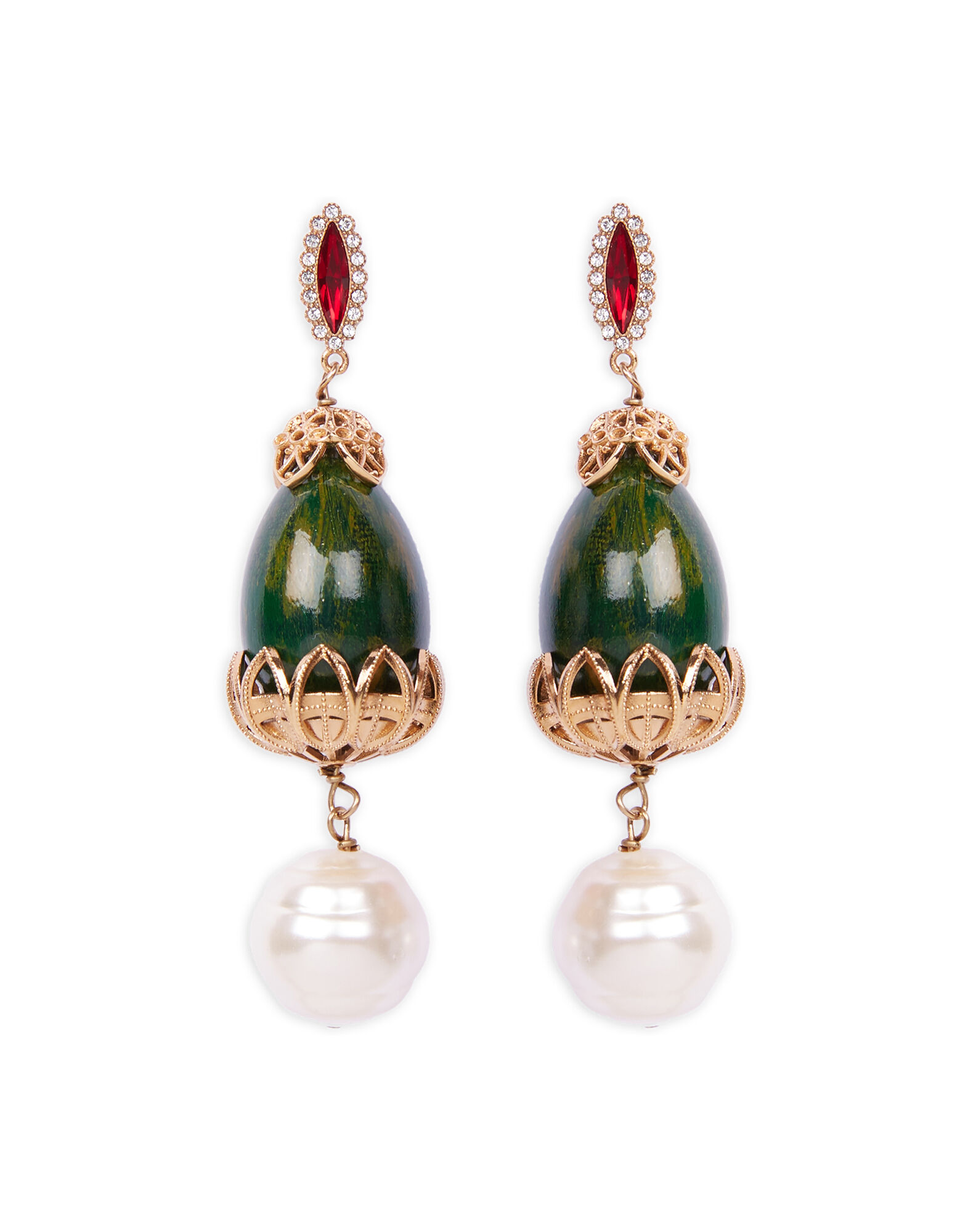 LaDoubleJ Medici Earrings Solid Green EAR0006BRA001GRE0002