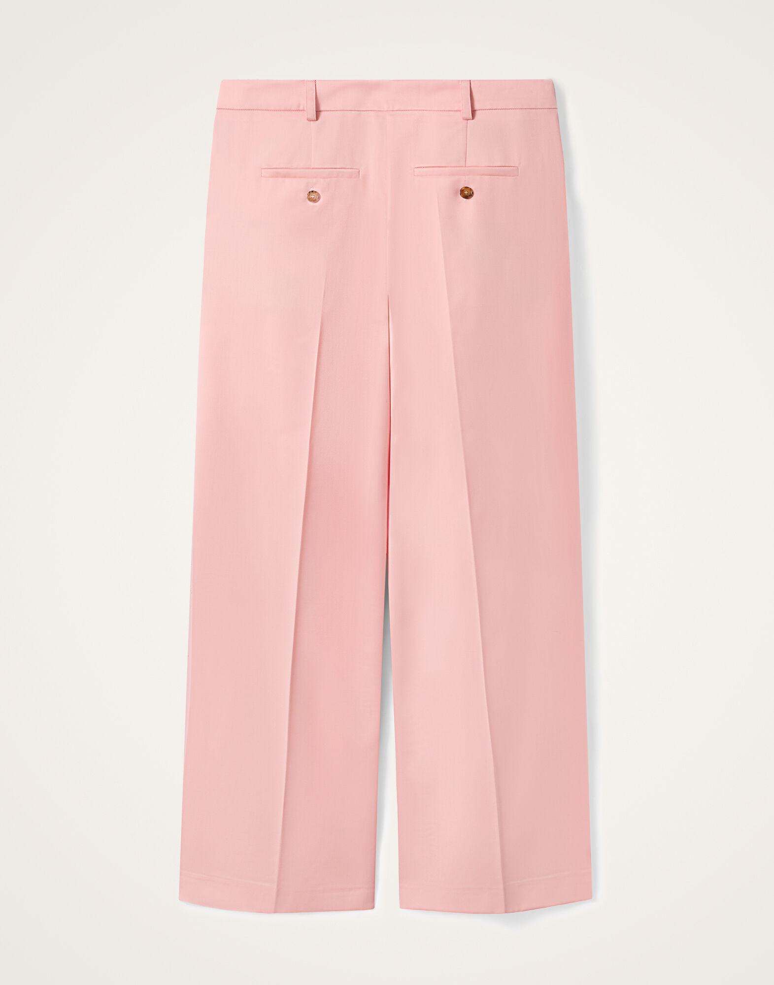 La DoubleJ Loose Pants Solid Pink TRO0135WOL035SOLIDPI01