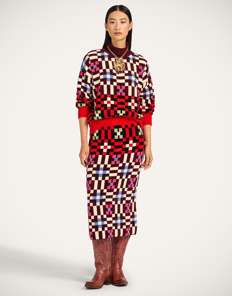 La DoubleJ Byte Skirt La DoubleJ Byte Skirt Multicolor Pink & Blue SKI0177KNI173VA387RE07