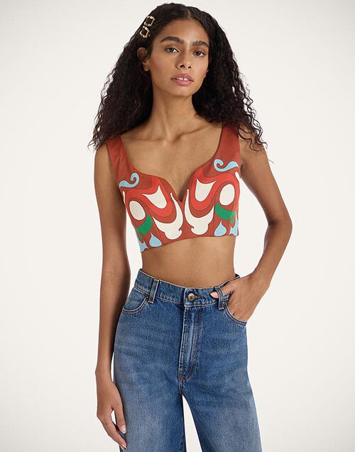 La DoubleJ Baia Crop Top Phoenix Placée Light Blue TOP0094COT037PHO01BU01