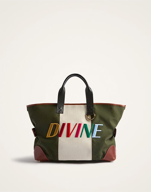 La DoubleJ Divine Tote Bag La DoubleJ Divine Tote Bag Solid Dark Green BAG0091COT079SOLIDGR03