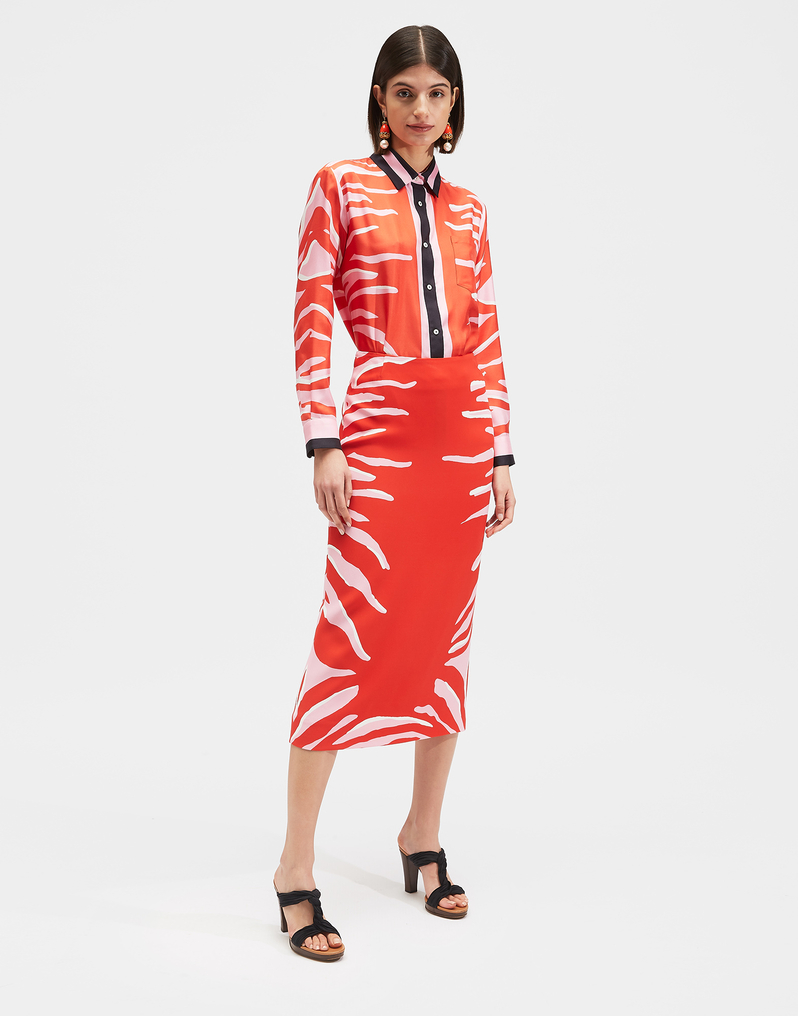 La DoubleJ Pencil Skirt La DoubleJ Pencil Skirt Zebra Placée SKI0011VIS006ZEB0002