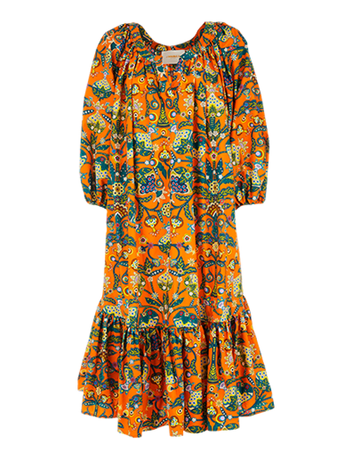 LaDoubleJ Folk Dress LaDoubleJ Folk Dress Tree Of Life Arancio DRE0214COT001TFL0002