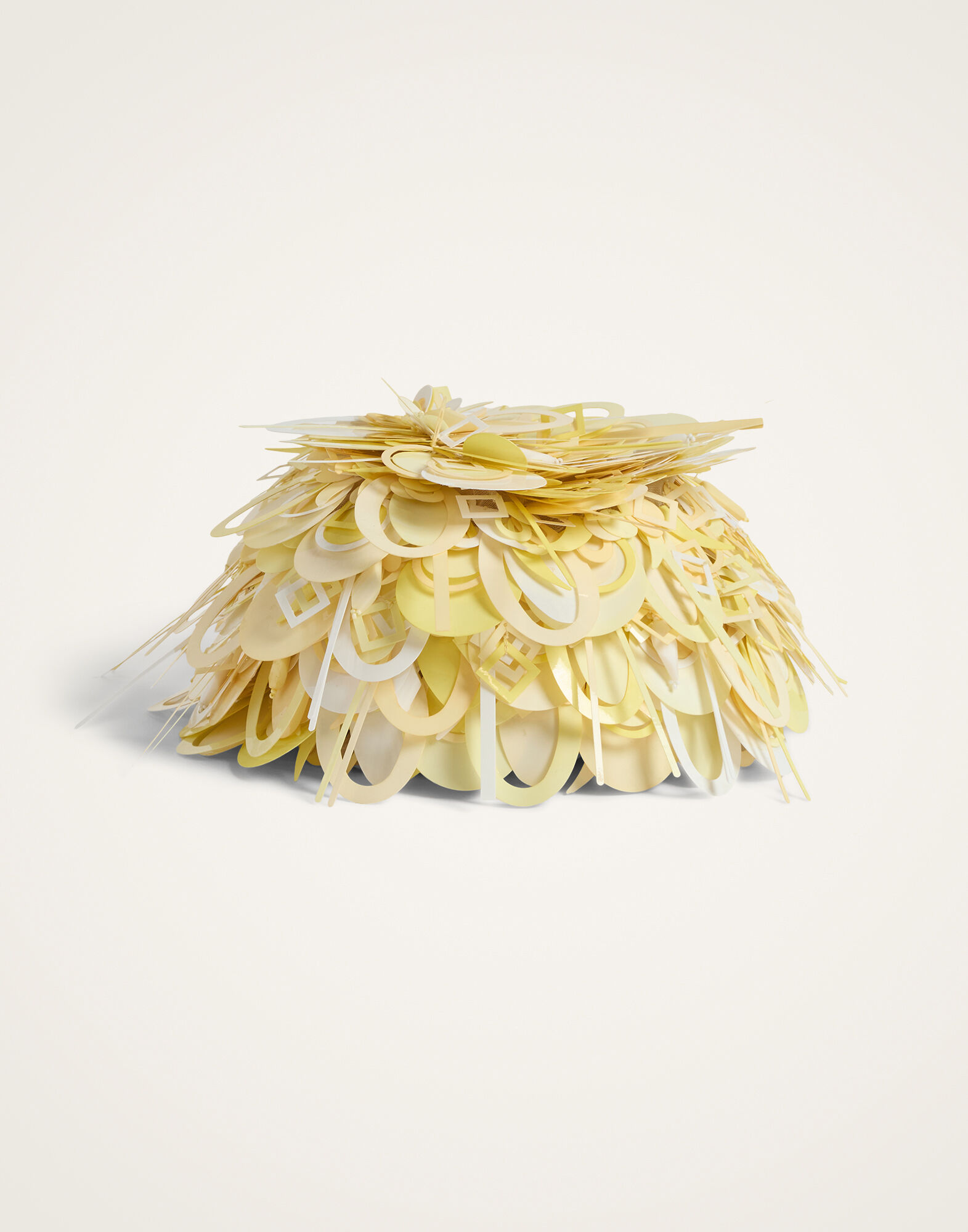 La DoubleJ Paillette Hat Solid Yellow HAT0045PAI019SOLIDYE02