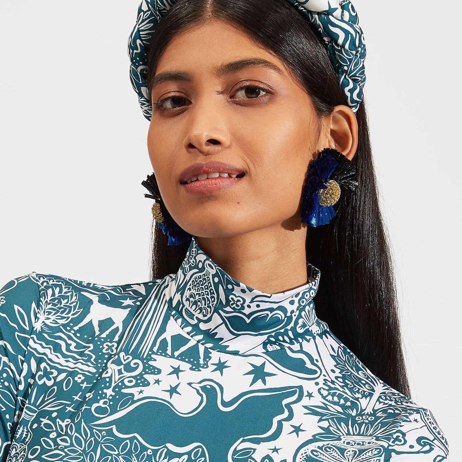 La Doublej Rapunzel Printed Headband In Ionic