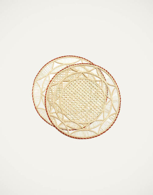 La DoubleJ Raffia Placemats Set Of 2 La DoubleJ Raffia Placemats Set Of 2 Sol Brick PMT0007RAF010SOL07RE06
