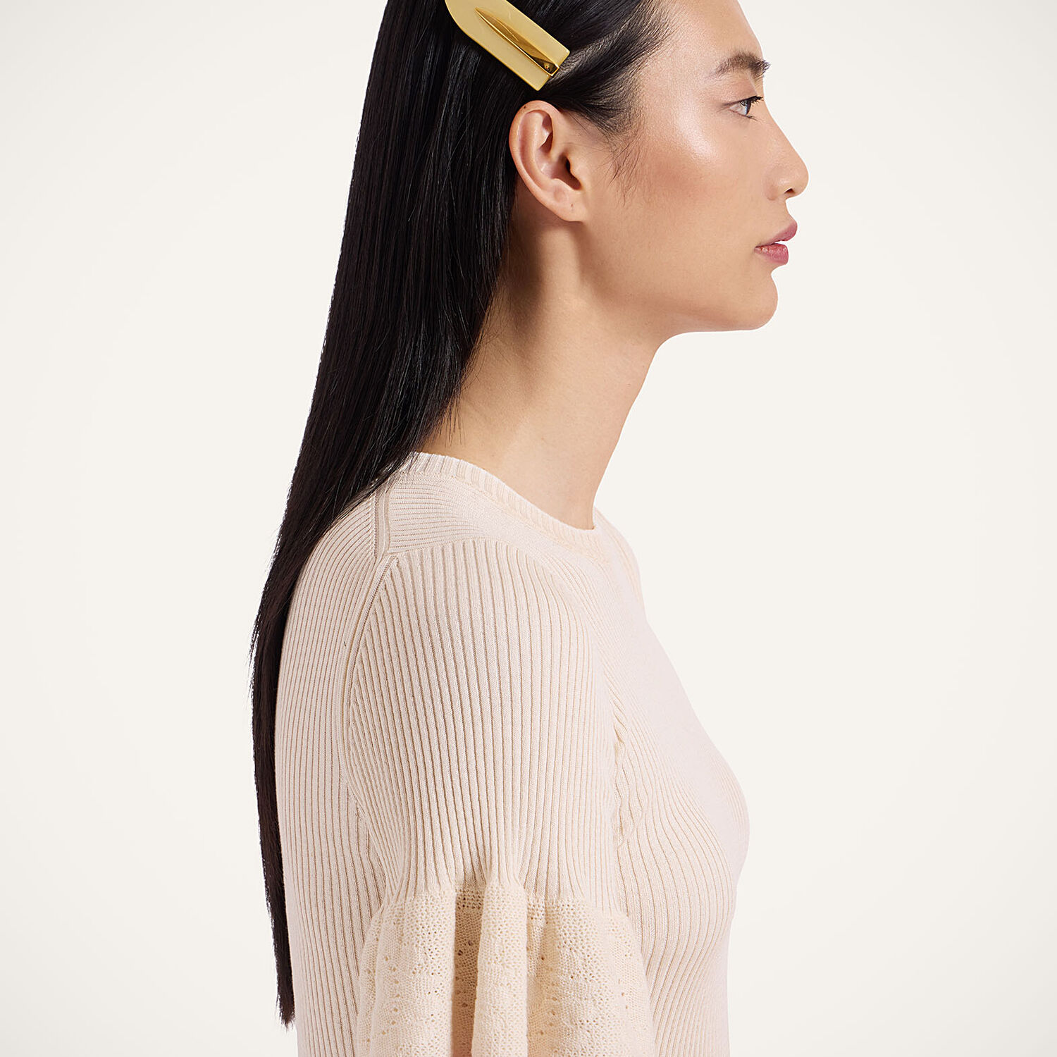  La Doublej Hair Accessories Women - Salon Clip Solid Light Yellow One Size 75% Acrylic 15% Brass 10% Steel 