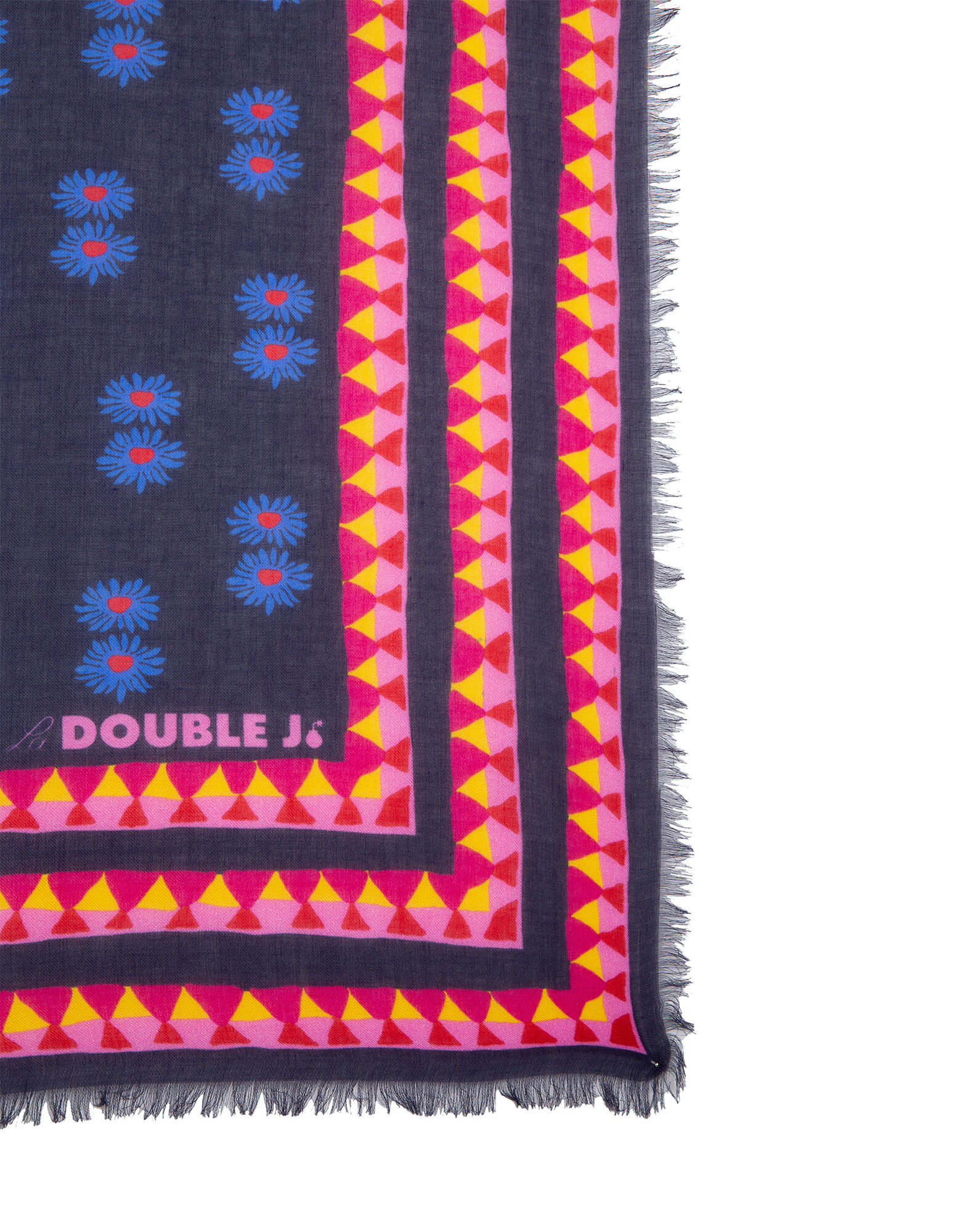 LaDoubleJ Square Scarf Margherita SCA0006MOC001MRG0001